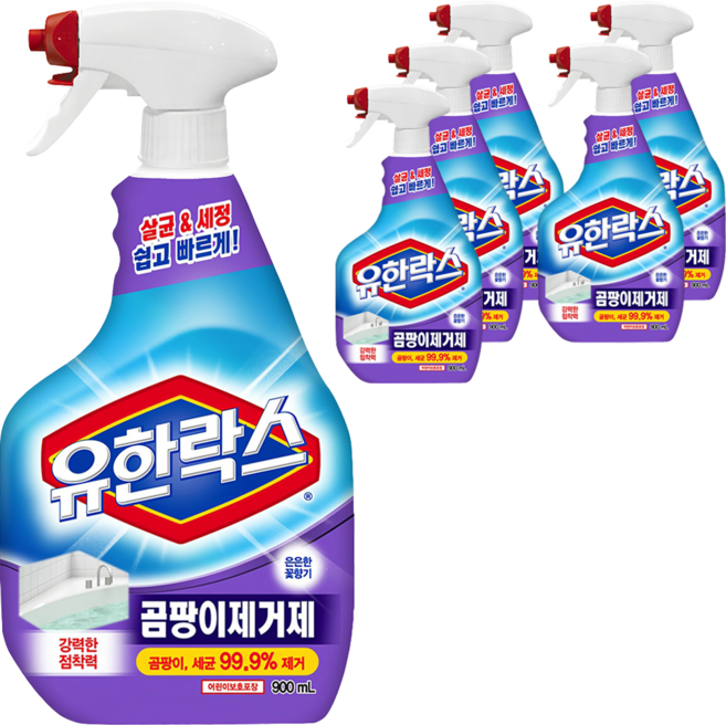 유한락스 곰팡이제거제, 900ml, 6개
