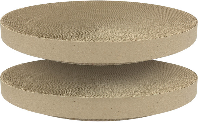 펫츠몬 눕기 편한 원형 스크래쳐 리필, 2개