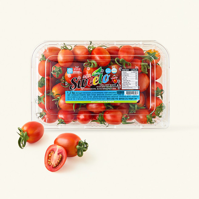스윗토 스테비아 대추방울토마토, 1.2kg, 1팩