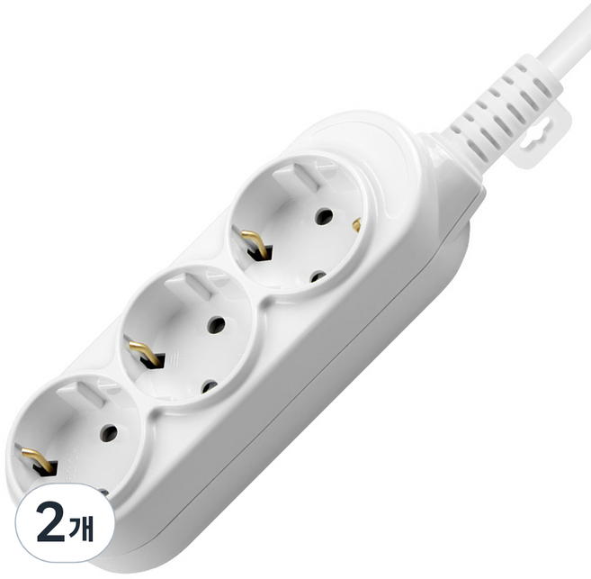 대한이라이트 W라이트 10A 멀티 콘센트 3구 DHM-G3C, 1.5m, 화이트, 2개