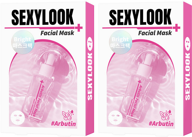 SEXYLOOK 西西露 韓國玻尿酸熊果素亮白面膜, 5入, 2組