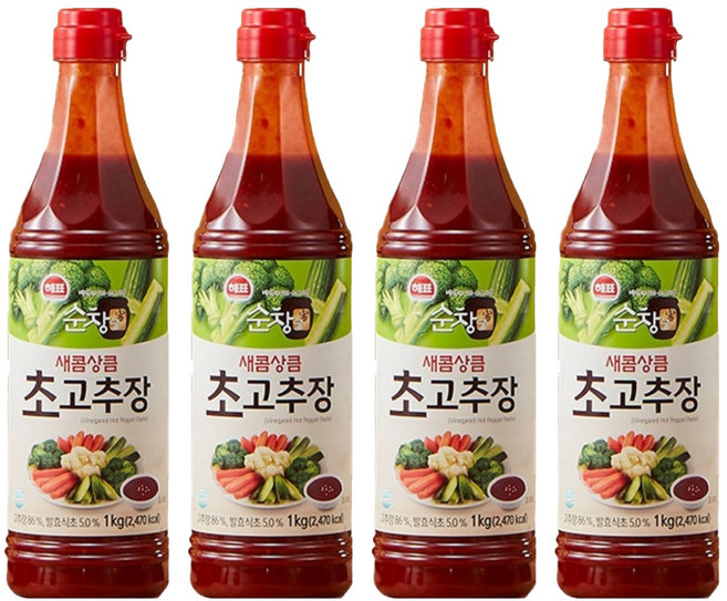 해표 순창 궁 새콤상큼 초고추장, 1kg, 4개