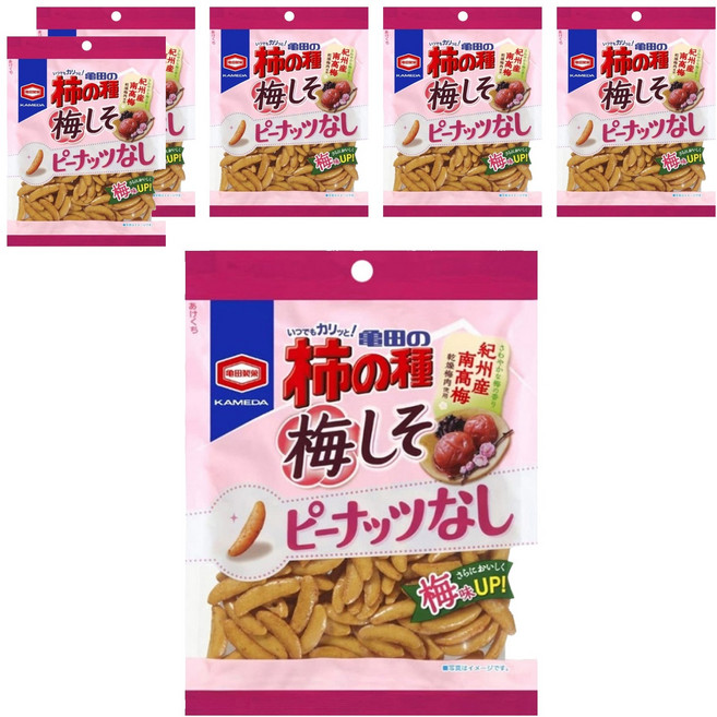 龜田製菓 柿之種 梅子紫蘇風味米果, 91g, 6包