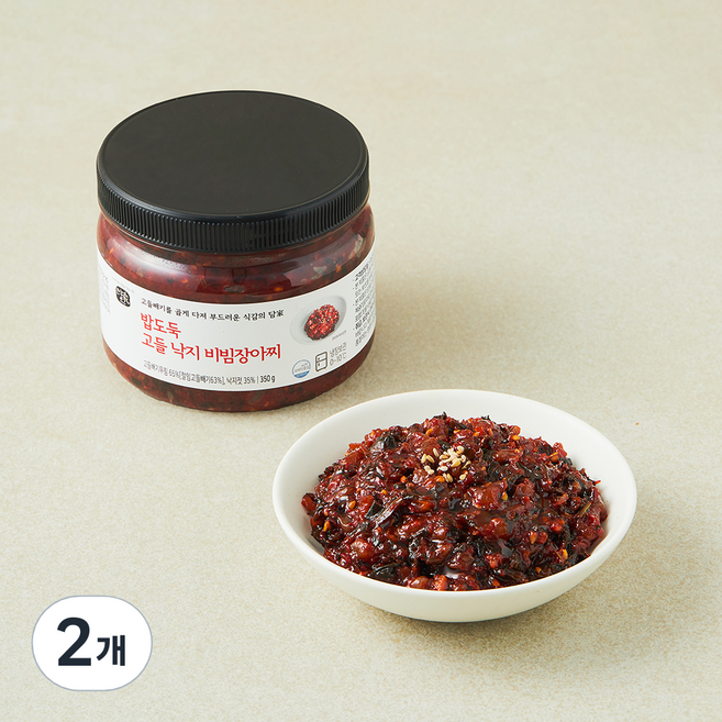 담가 순창 밥도둑 고들 낙지 비빔장아찌, 350g, 2개