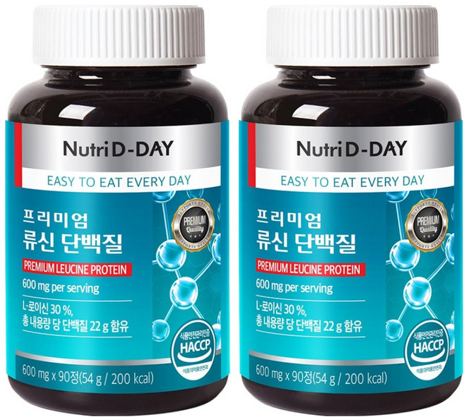 뉴트리디데이 프리미엄 류신 단백질, 90정, 2개