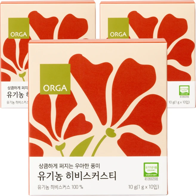 올가홀푸드 유기농 히비스커스티, 1g, 10개입, 3개 - 쿠팡