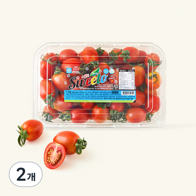 스윗토 스테비아 대추방울토마토, 1kg, 2개