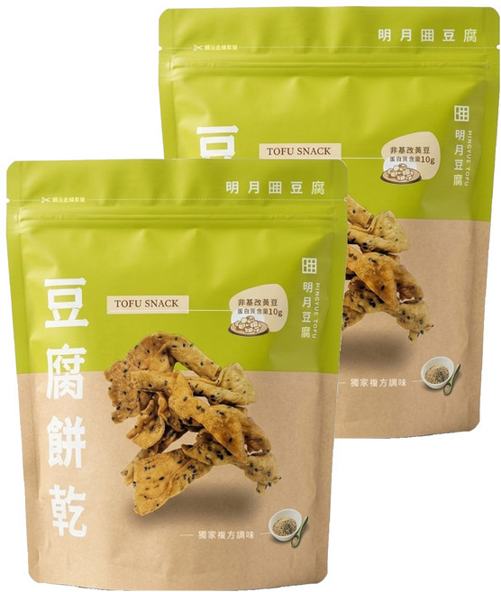 明月豆腐 豆腐餅 芥末椒鹽口味, 2包, 150g