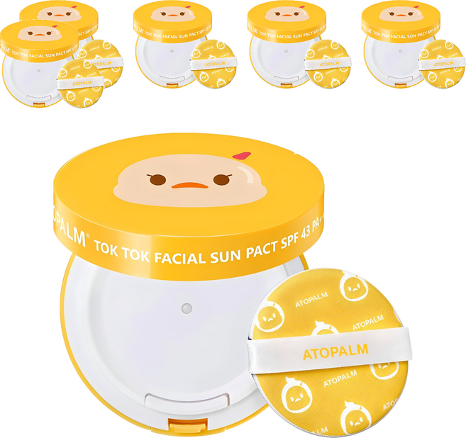 아토팜 유아용 톡톡 페이셜 선팩트 SPF43 PA+++, 15g, 6개