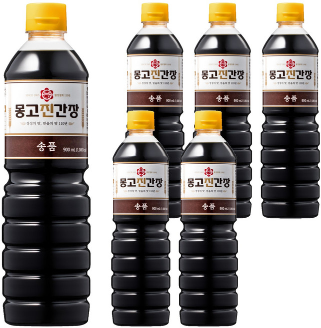 몽고진간장 송품, 900ml, 6개