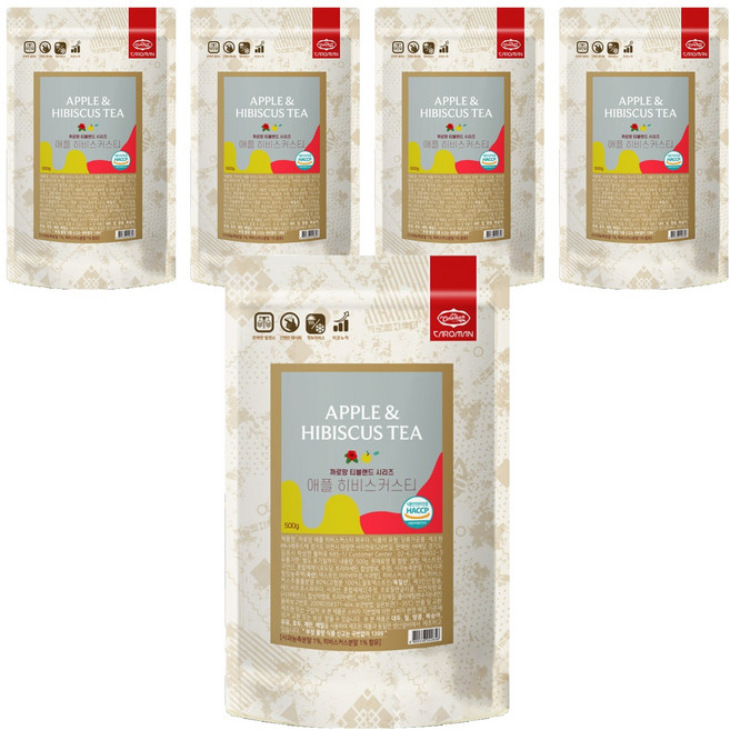 까로망 애플 히비스커스티 파우더, 500g, 5개, 1개입