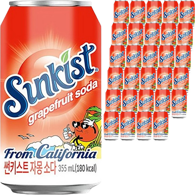 썬키스트 자몽 소다, 355ml, 72개
