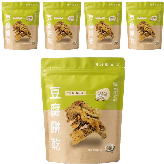 明月豆腐 豆腐餅 芥末椒鹽口味, 5包, 150g