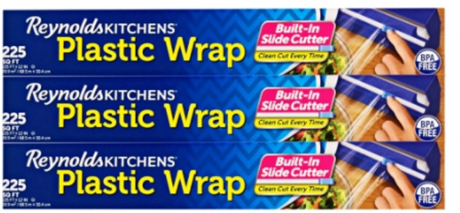 레이놀즈 대용량 슬라이드 커터 위생랩, 68.5m, 3개