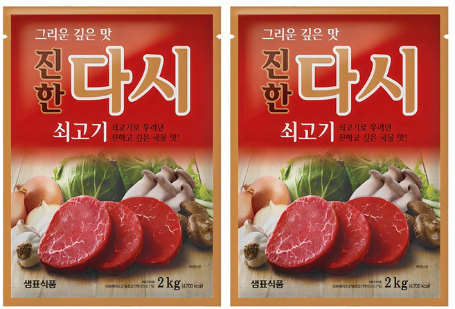 샘표 진한 쇠고기 다시, 2kg, 2개