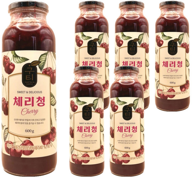 구티 체리청, 600g, 1개입, 6개