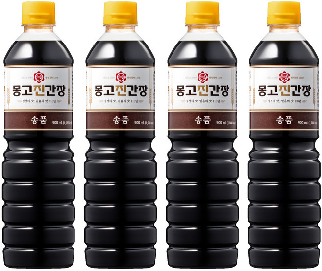 몽고진간장 송품, 900ml, 4개