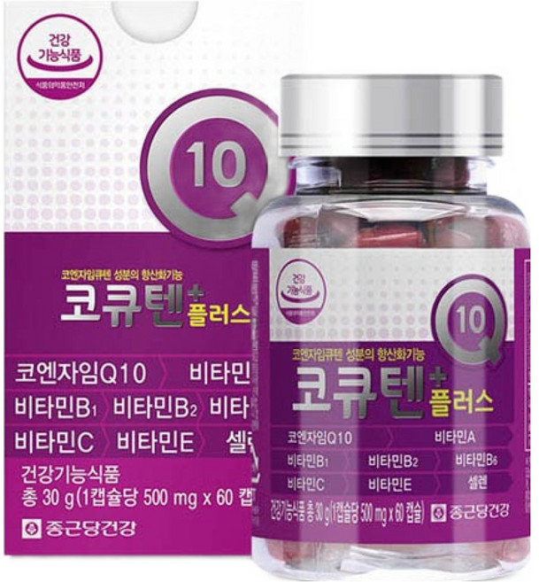 Chong Kun Dang 鍾根堂 輔酶Q10 Plus膠囊, 60顆, 1罐