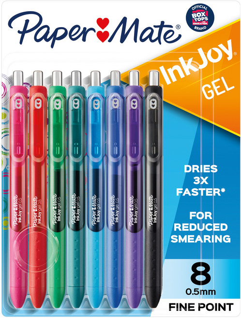 페이퍼메이트 잉크조이 젤펜 0.5mm 8색, 혼합색상, 1세트