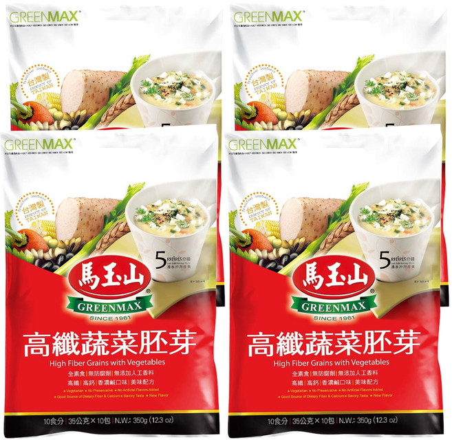 馬玉山 高纖蔬菜胚芽, 350g, 4袋