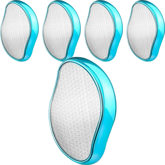 小麥購物 玻璃奈米磨腳器 Y536 10.5 x 6.3cm 電鍍款, 5個裝, 1組, 61g