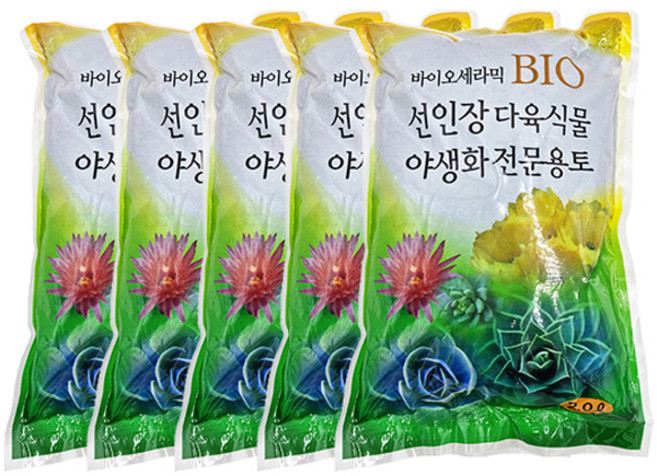 행복한세상 선인장다육식물 야생화전문용토, 5개, 2L