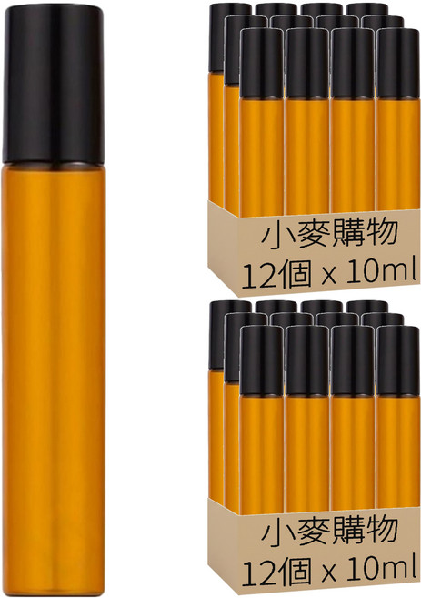 小麥購物 玻璃滾珠瓶 10ml, 24個