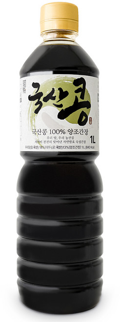 더해담 국산콩 양조간장 100, 1개, 1L