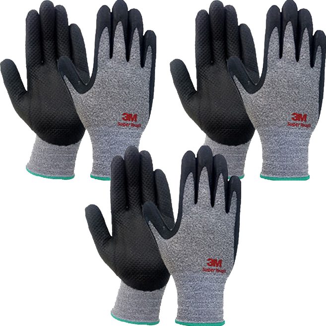 쓰리엠 슈퍼터프 엠보 장갑, 혼합, 3개