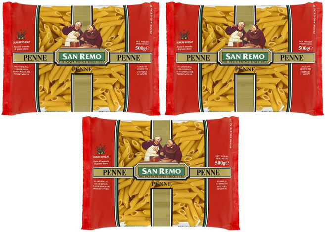 SAN REMO 義大利尖管麵, 500g, 3包