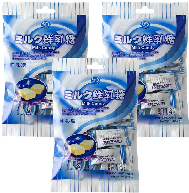 綠得製菓 鮮乳糖, 100g, 3袋