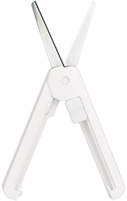 델리 휴대용 미니 가위 105mm 6072, 화이트, 1개