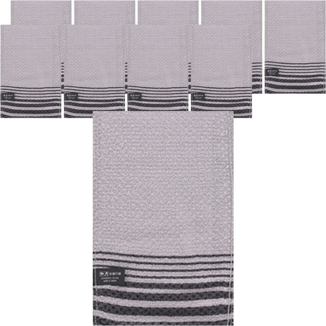 송월타월 스트라이프 때밀이, 그레이, 1개입, 10개