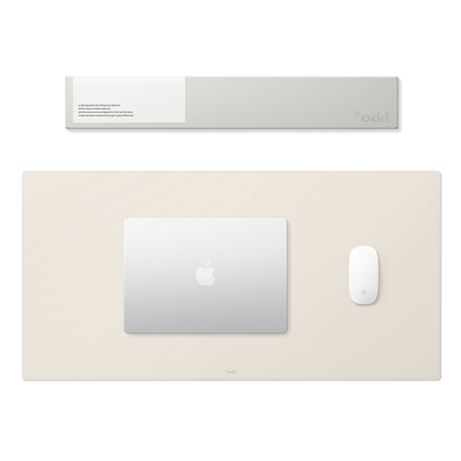 에이오드 가죽 데스크매트, 리넨 베이지