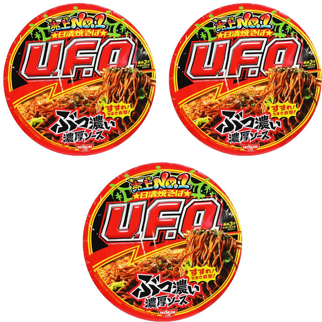 NISSIN 日清 U.F.O. 炒麵 特濃日式炒麵醬口味 128g, 3入