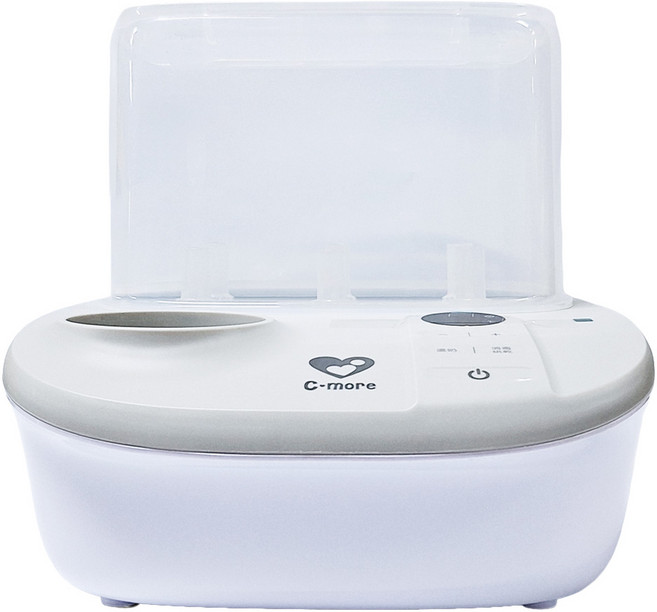 C-more 新貝樂 K2高效能溫奶消毒烘乾鍋 + HandFree 修護免持電動吸乳器, 白色
