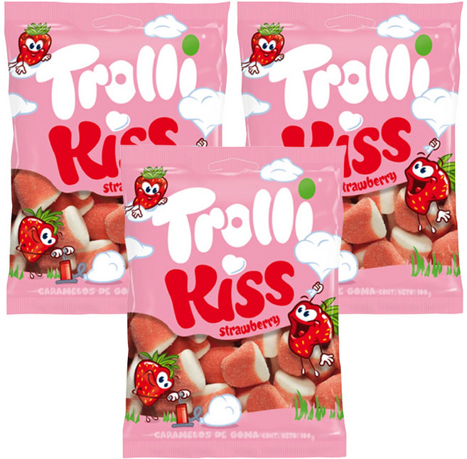 트롤리 키스 젤리, 100g, 3개
