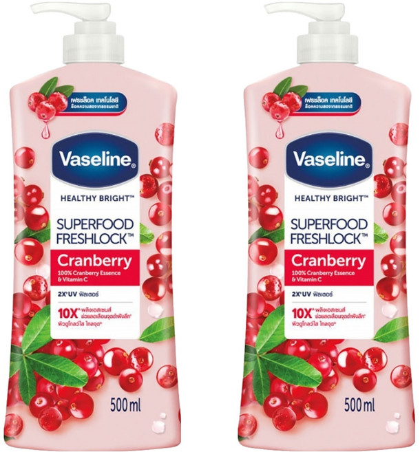 Vaseline 凡士林 乳液 蔓越莓 + VT-C, 500ml, 2瓶