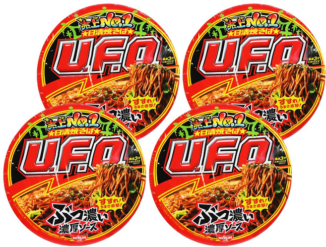 NISSIN 日清 U.F.O. 炒麵 特濃日式炒麵醬口味 128g, 4入
