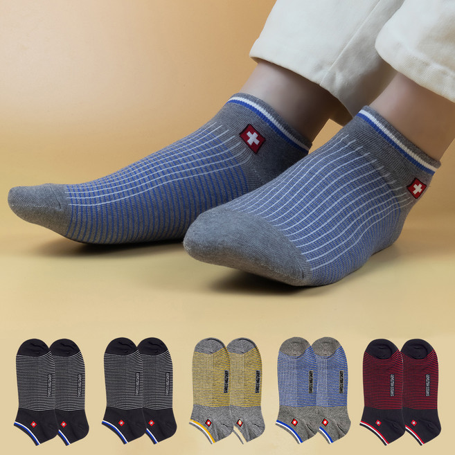 스위스밀리터리 남성용 스니커즈 양말 SM-50 10켤레