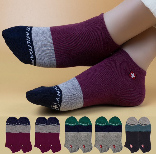 스위스밀리터리 남성용 스니커즈 양말 10족 SM-28