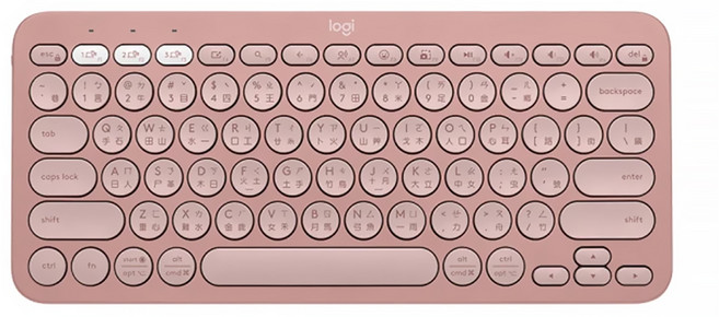 logitech 羅技 K380S 跨平台藍牙鍵盤, YR0091, 玫瑰粉, 製造商軸