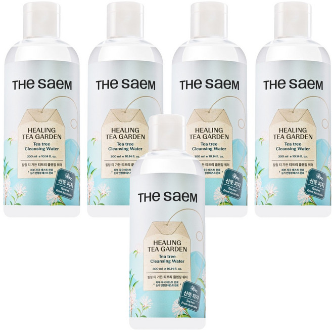 더샘 힐링 티 가든 티트리 클렌징 워터, 300ml, 5개