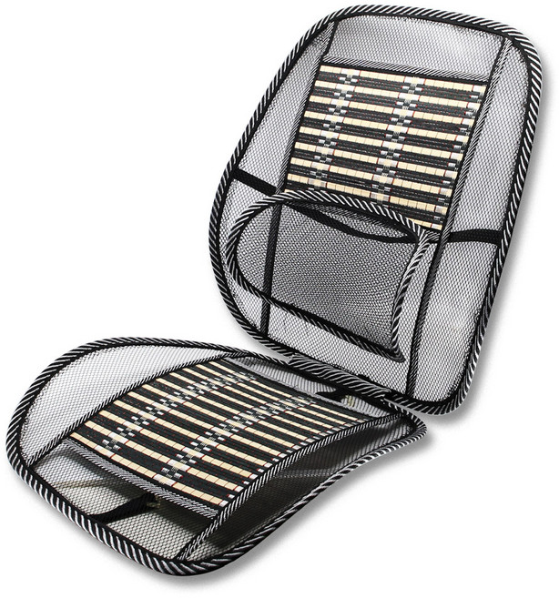 엑스핏 시원한 여름 대나무 망사 통풍시트+등받이형, 혼합색상, 1개