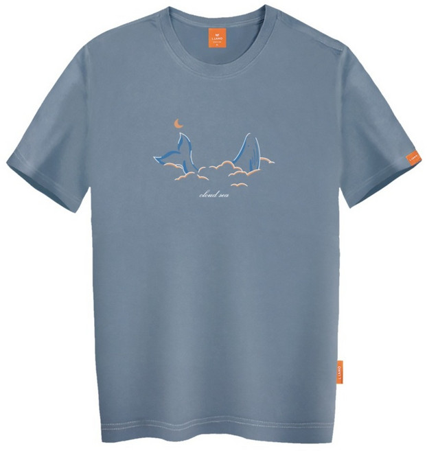 엘라모 남녀공용 클라우드씨 반팔 티셔츠