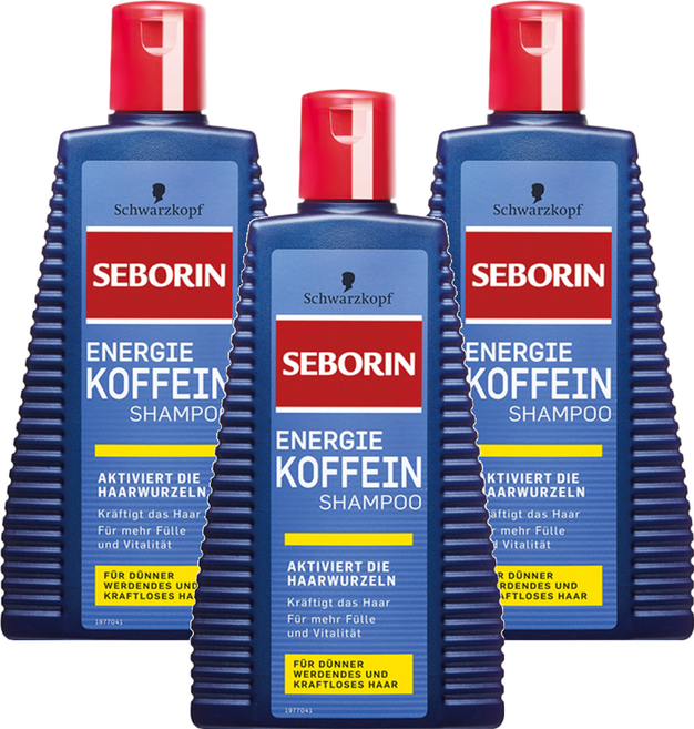Schwarzkopf 施華蔻 SEBORIN 咖啡因洗髮露, 3瓶, 250ml
