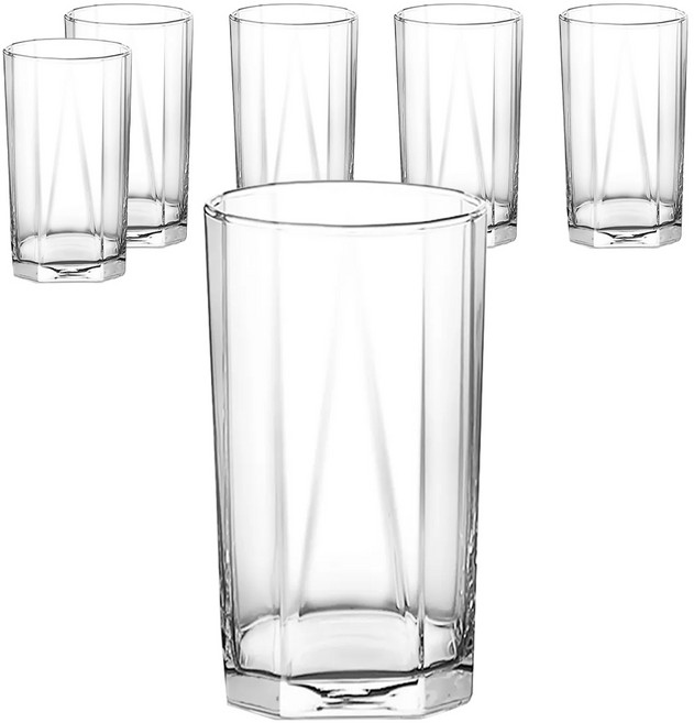 Ocean Glass 金字塔高球杯 透明 300ml, 6個