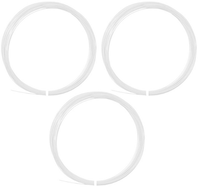 지앤와이 고탄성 배드민턴 라켓 스트링 거트, 화이트, 3개