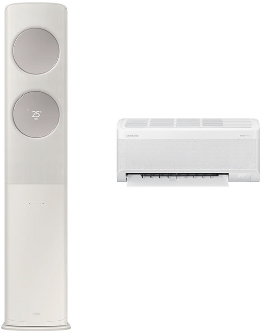 삼성전자 56.9㎡(17.2평) + 18.7㎡(5.7평) Bespoke AI 무풍 클래식 청정 홈멀티형 에어컨 + 리모컨 세트 AF70F17D25BRT 방문설치, 일반배관형