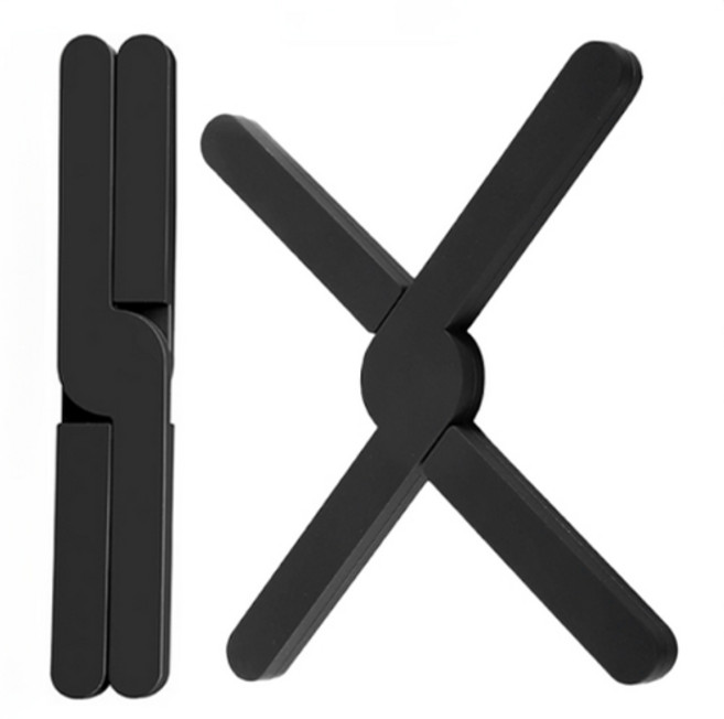 타이탄 TPR 접이식 냄비받침, 블랙, 2개